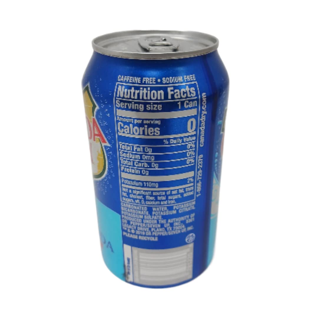 CANADA DRY CLUB SODA SPARKLING SELTZER WATER – 12 FL OZ CANS – PACK OF 15