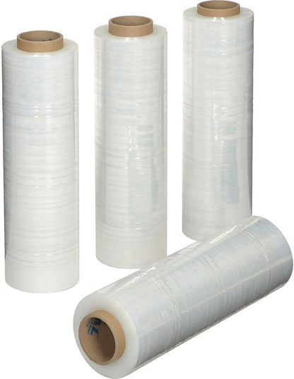 DEMAYA Clear Stretch Wrap Film – 16" x 1200' 60 Gauge (14 Microns) Industrial Cast Stretch Film for Pallet Wrapping, Shipping, Moving & Warehouse Packaging