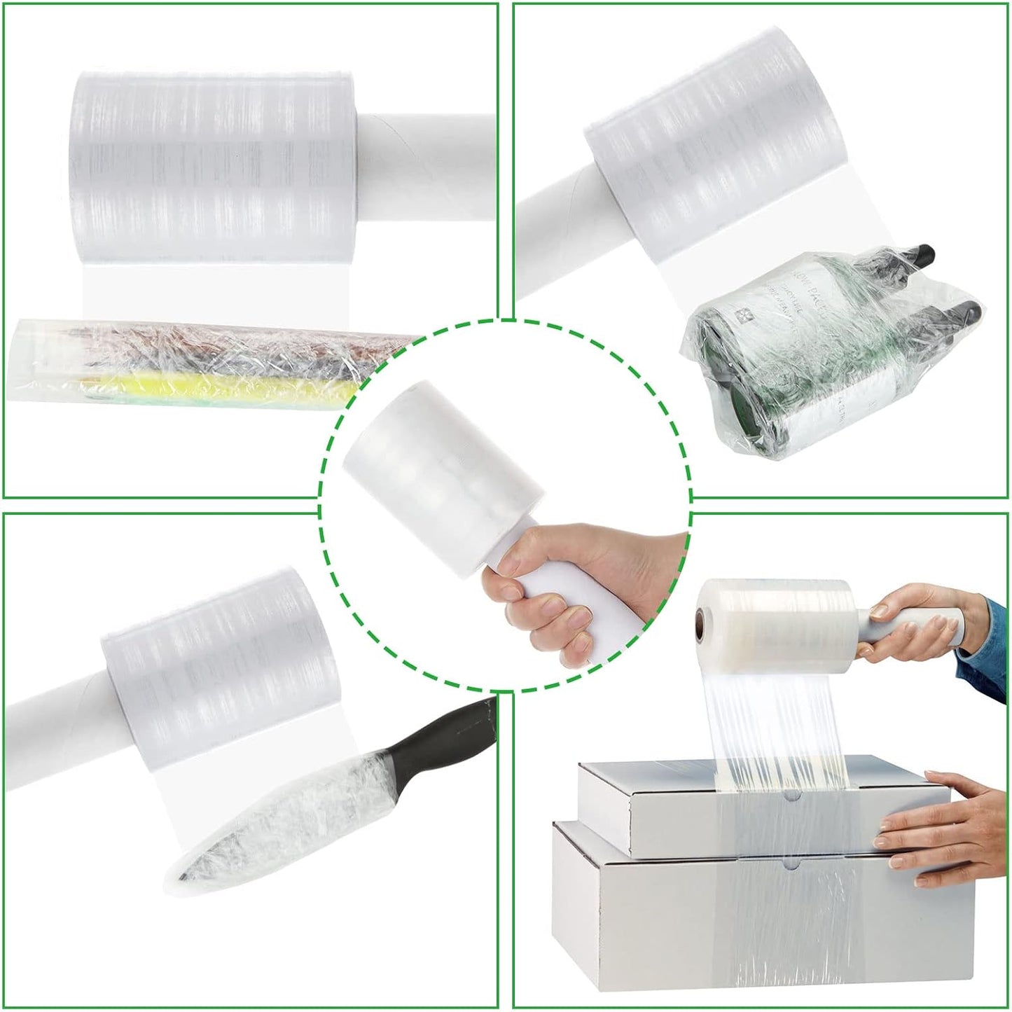 DEMAYA Stretch Film Roll 5" x 1,000' – Heavy-Duty 80 Gauge Clear Banding Film for Pallet Wrapping, Shipping, Moving & Warehouse Packaging