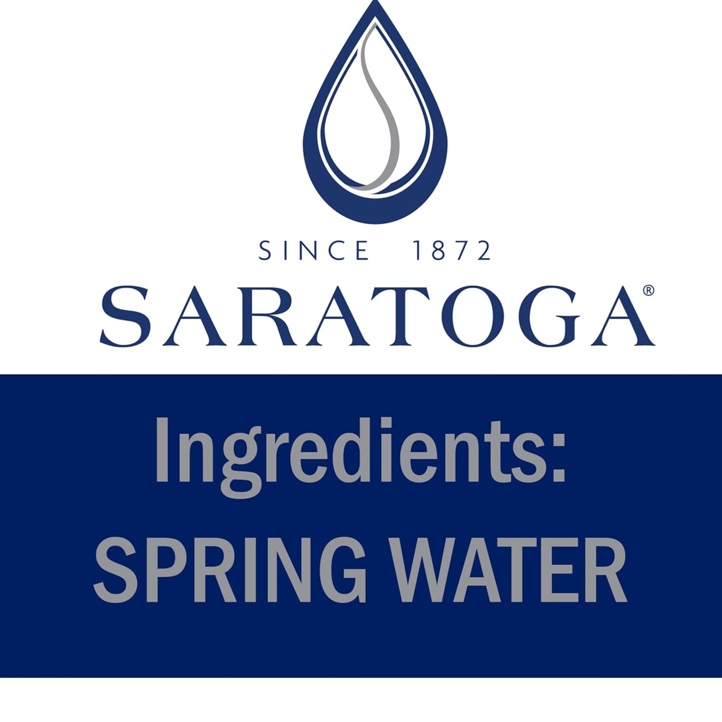 Saratoga Still Spring Water – Premium Natural Spring Water, 16 Oz PET Bottles – 24 Pack