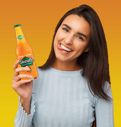 Stewart’s Orange & Cream Soda, 12 fl oz Glass Bottles (Pack of 12)