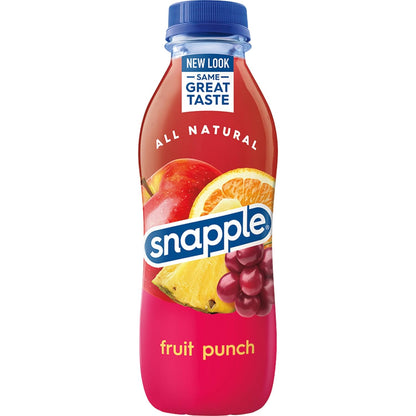 Snapple Fruit Punch Drink – Real Juice Blend, 16 Fl Oz Bottles – 12 Pack