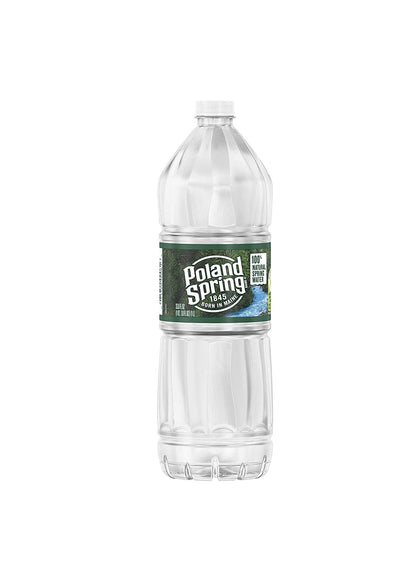 POLAND SPRING 100% NATURAL SPRING WATER, 1 LITER BOTTLES (PACK OF 12)