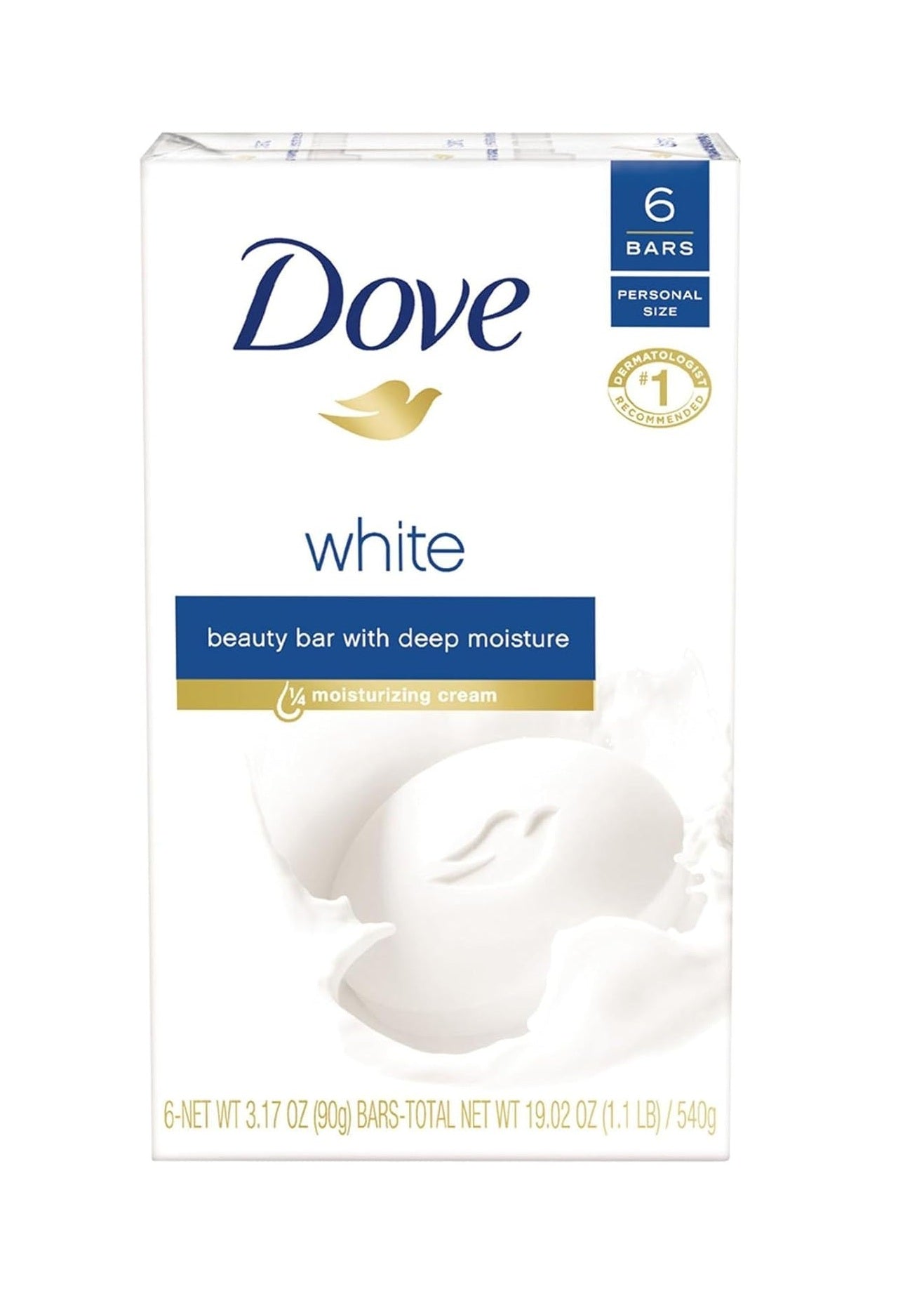 DOVE BEAUTY BAR, WHITE, 3.17 OZ BARS (6 COUNT)