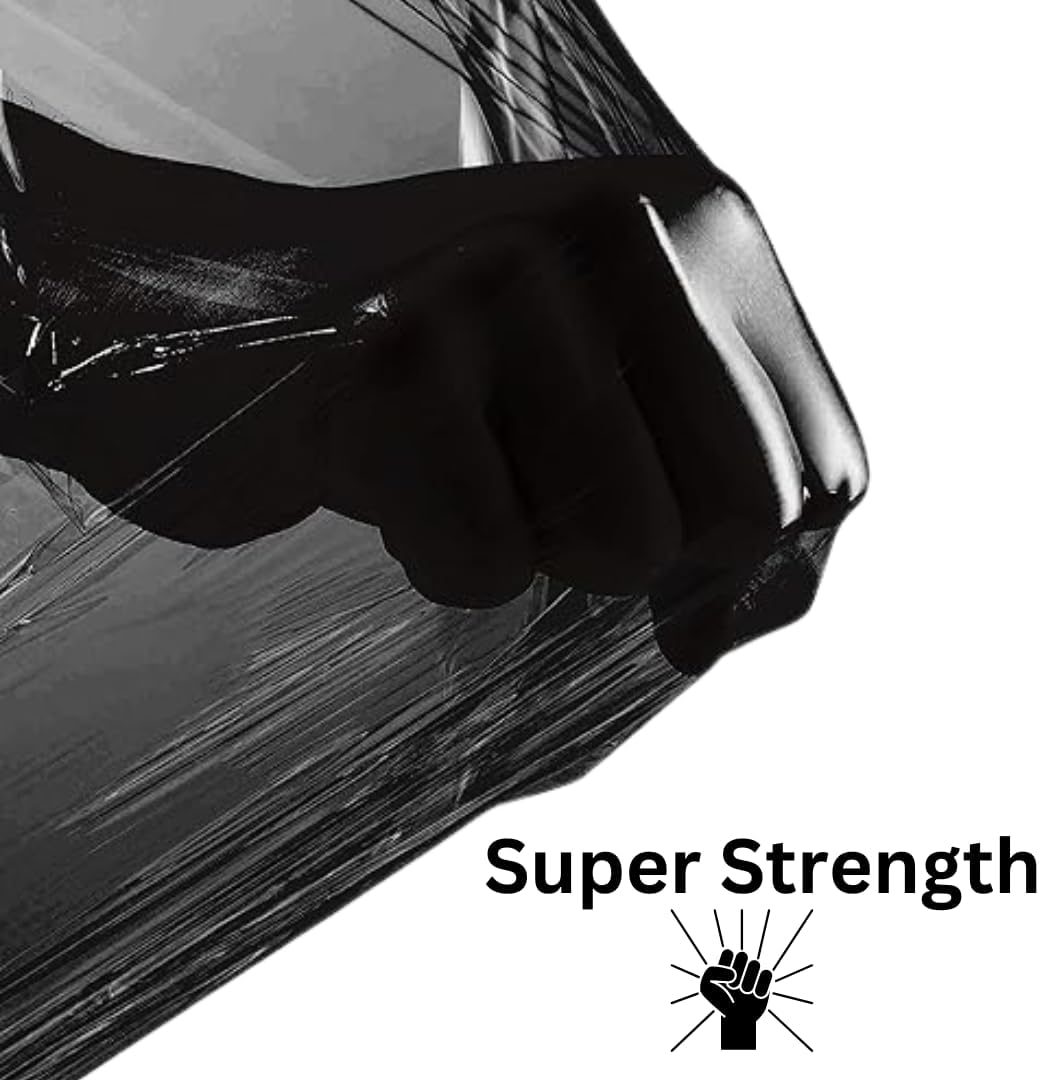 BLACK STRETCH WRAP FILM – SELF-ADHESIVE – 18 INCH X 1500 FT – 80 GAUGE – 4 ROLLS CASE