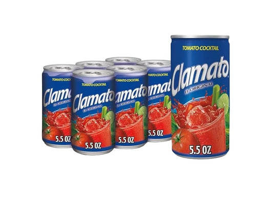 CLAMATO ORIGINAL TOMATO JUICE – 5.5 FL OZ CANS – 6 PACK – 12 PACKS