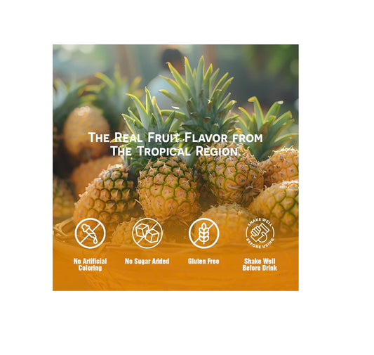 Vinut 100% Pure Pineapple Juice – No Added Sugar, 16.9 Fl Oz Bottles – 12 Pack