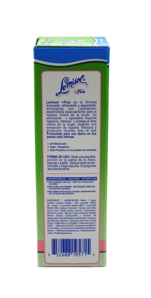 LEMISOL PLUS FEMININE HYGIENE CLEANSER, 4 OZ BOTTLES (3 PACK)