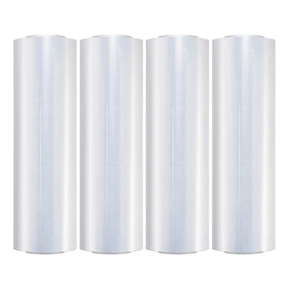 INDUSTRIAL & CLEAR PALLET STRETCH WRAP, 18" X 1500 FT, 80 GAUGE CLEAR (1 ROLL)