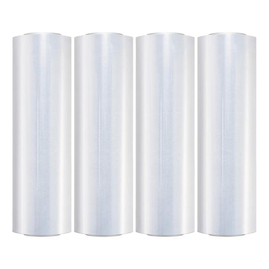 INDUSTRIAL & CLEAR PALLET STRETCH WRAP, 18" X 1500 FT, 80 GAUGE CLEAR (1 ROLL)