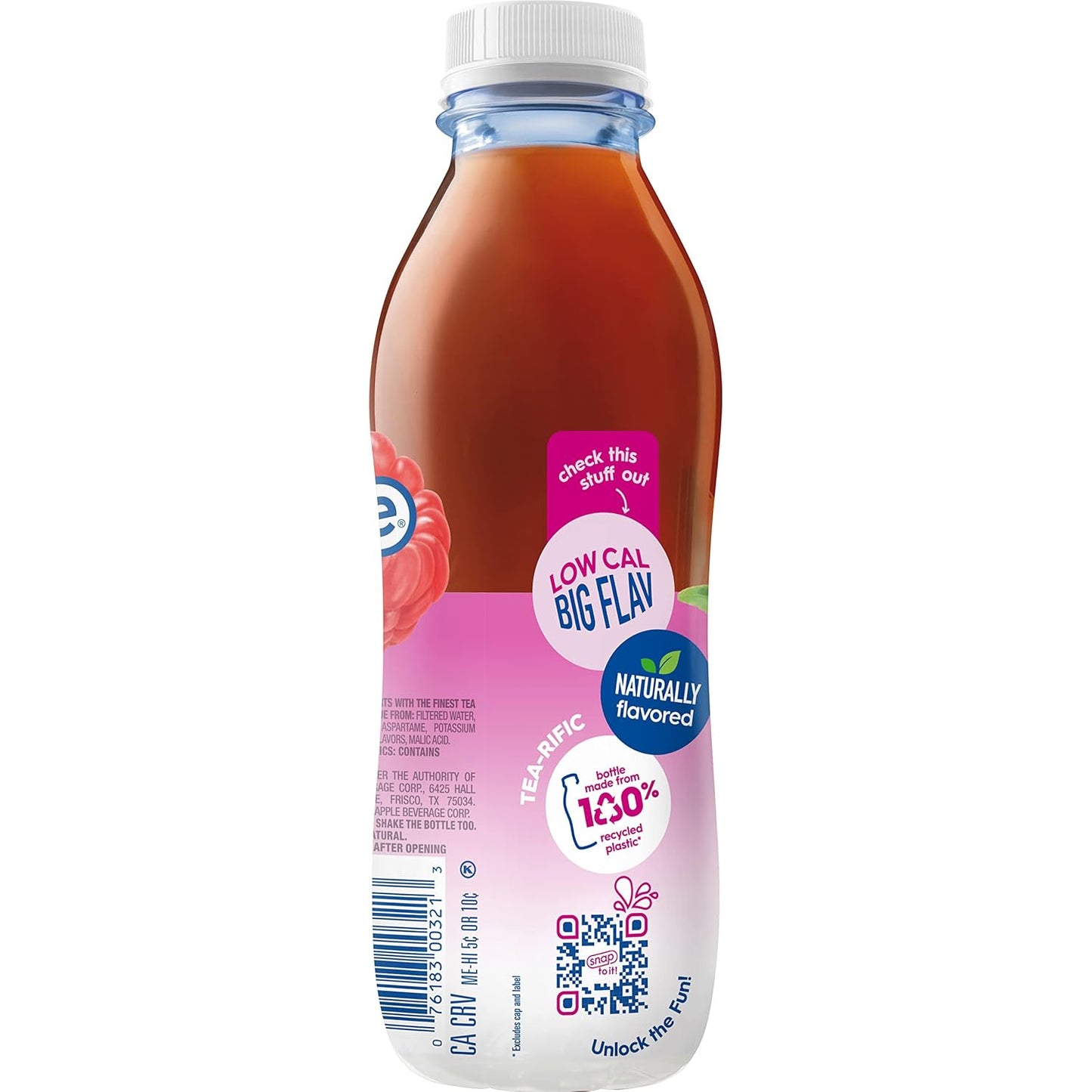 Snapple Zero Sugar Raspberry Tea – 16 Oz Bottles – 12 Pack