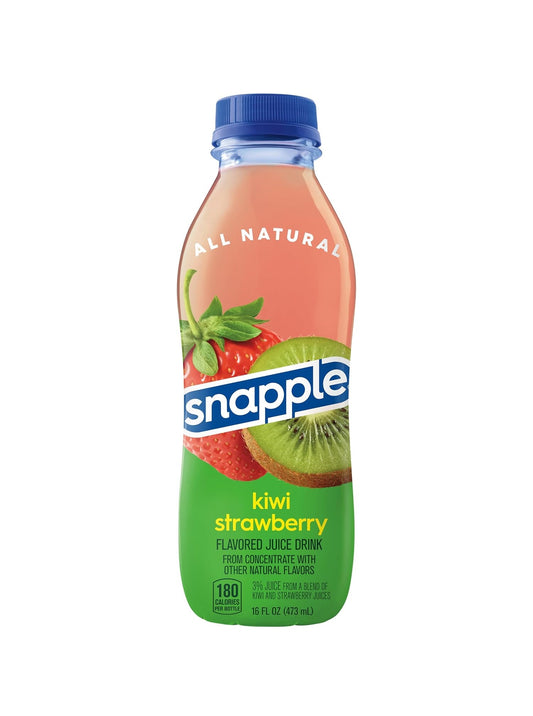Snapple Kiwi Strawberry Juice Drink – Made With Real Juice, 16 Fl Oz Bottles – 12 Pack