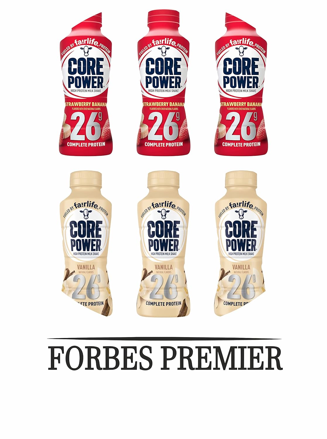 FAIRLIFE CORE POWER PROTEIN SHAKE – VANILLA & STRAWBERRY BANANA, 26G PROTEIN, 14 FL OZ (6 PACK)