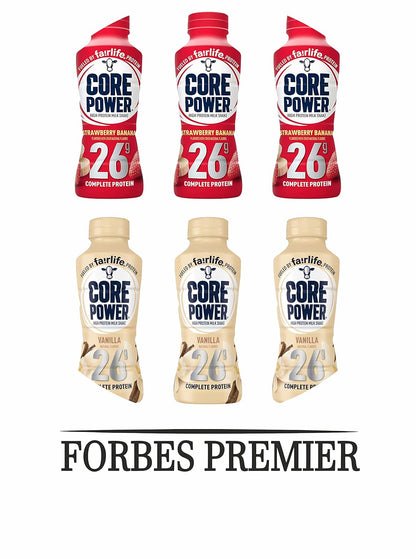 FAIRLIFE CORE POWER PROTEIN SHAKE – VANILLA & STRAWBERRY BANANA, 26G PROTEIN, 14 FL OZ (6 PACK)