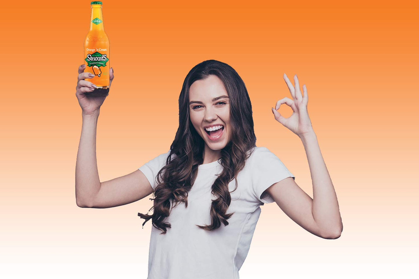 Stewart’s Orange & Cream Soda, 12 fl oz Glass Bottles (Pack of 12)