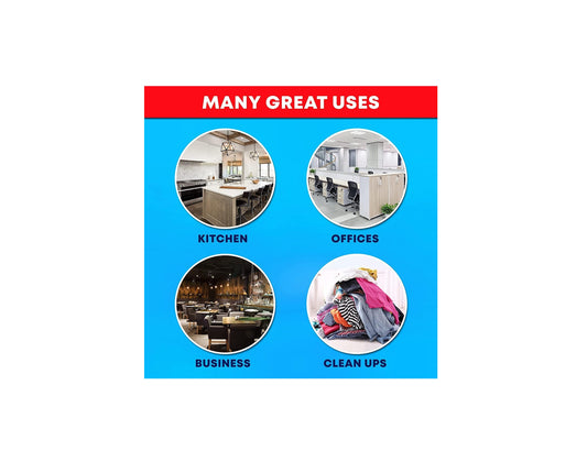 CLEAR TRASH BAGS – 33 GALLON GARBAGE LINERS – 36 X 30 INCH – INDUSTRIAL USE – 250 COUNT