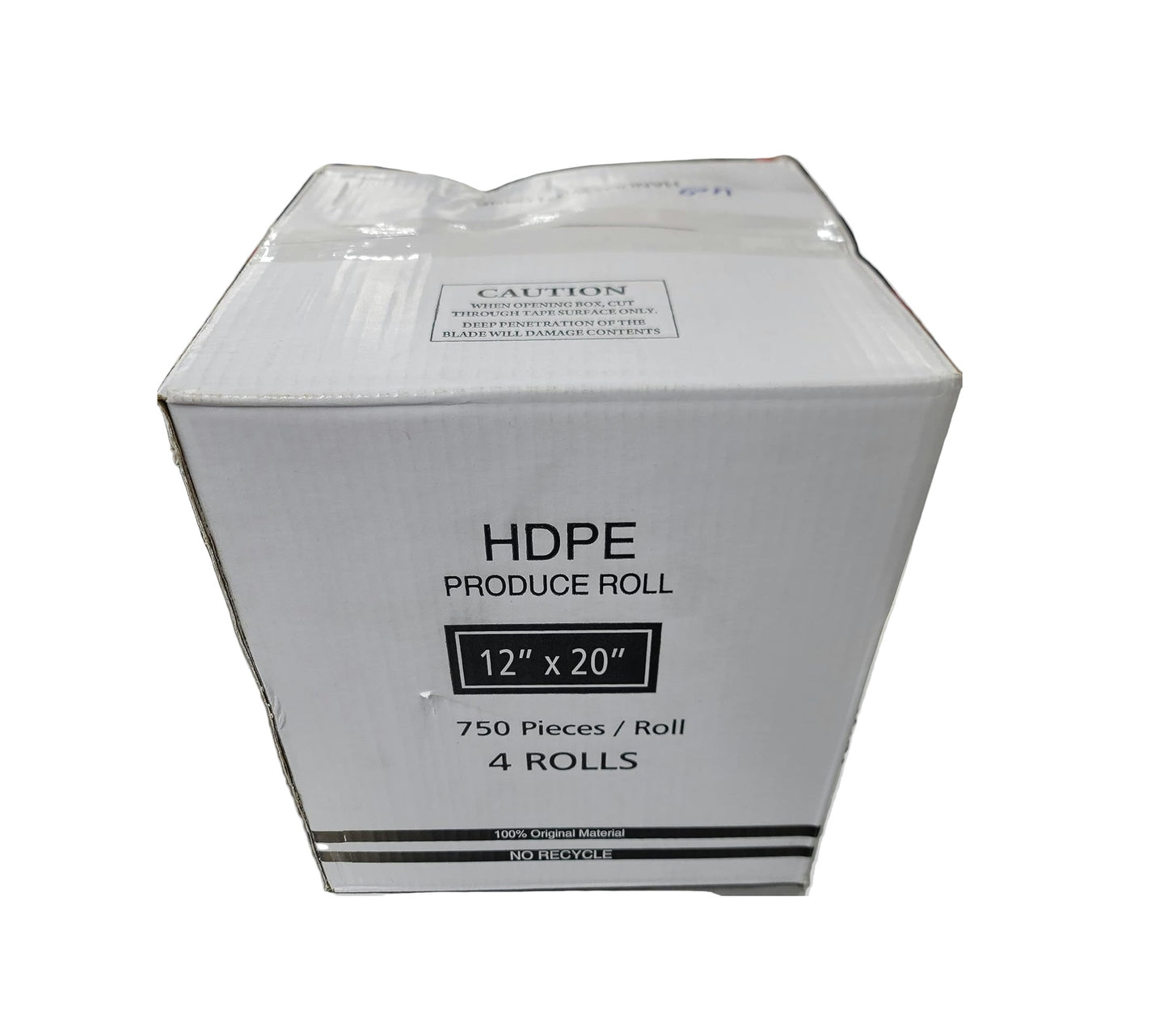 HDPE PRODUCE BAGS FOR FOOD USE, CLEAR, 12 X 20 IN, 3,000 COUNT