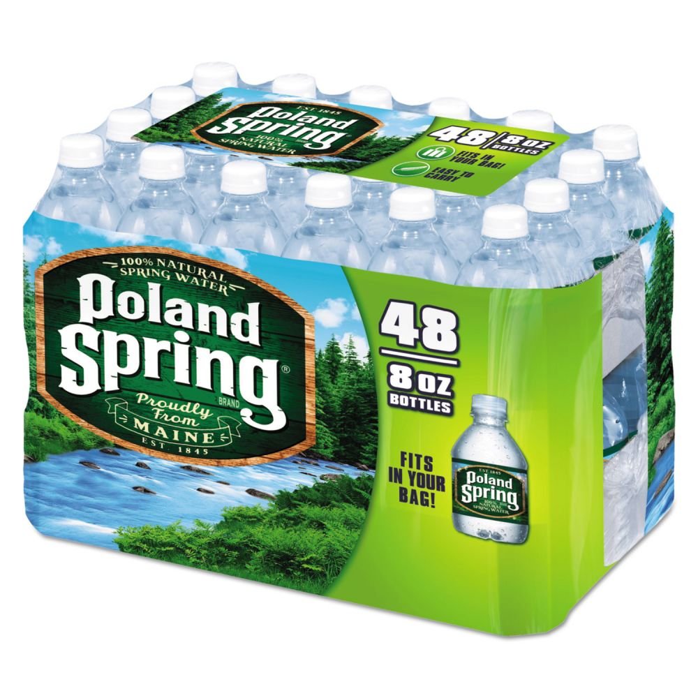 POLAND SPRING 100% NATURAL SPRING WATER, 8 OZ BOTTLES (48 PACK)
