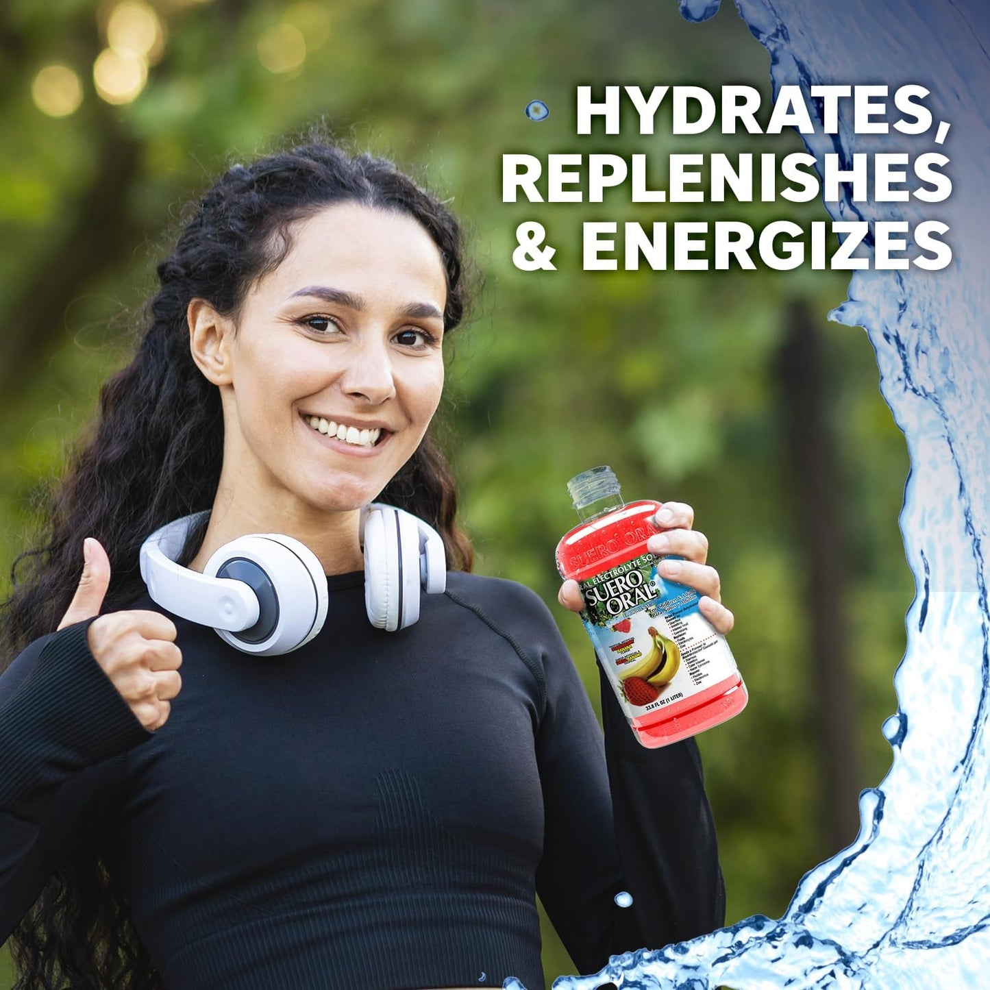 ELECTROLYTE SOLUTION DRINK, STRAWBERRY BANANA FLAVOR, 1 LITER BOTTLES (4 COUNT)