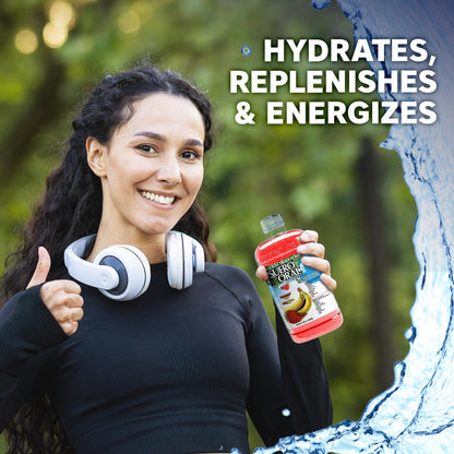 ELECTROLYTE SOLUTION DRINK, STRAWBERRY BANANA FLAVOR, 1 LITER BOTTLES (4 COUNT)