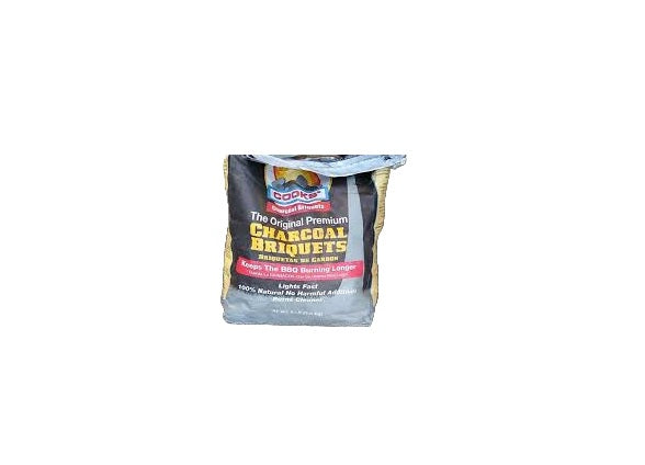 COOKS CHARCOAL BRIQUETS, 8 LB BAG – LONG-LASTING PERFORMANCE FOR GRILLING & BBQ