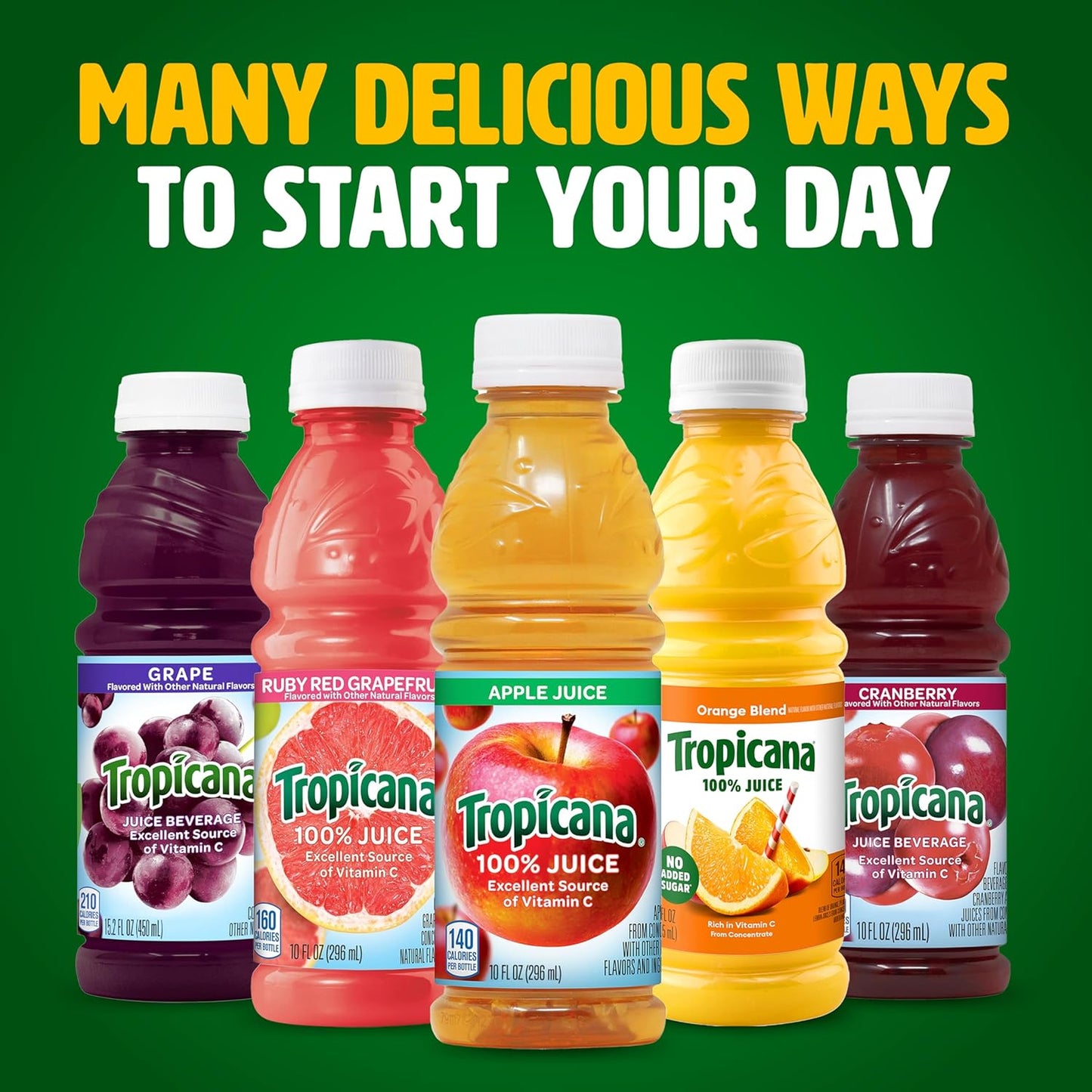 Tropicana 100% Apple Juice – No Added Sugar, 10 Fl Oz Bottles – 24 Pack