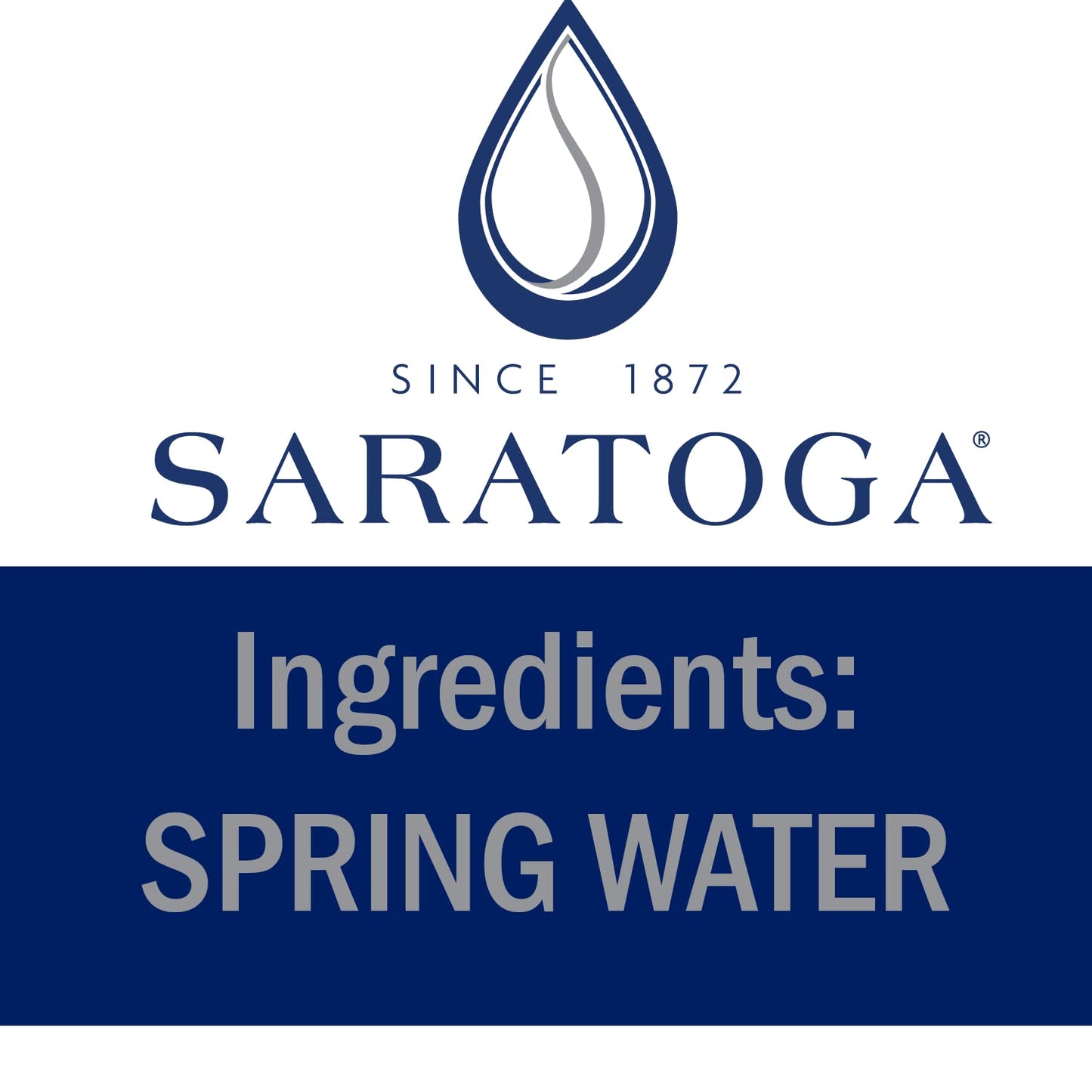 Saratoga Natural Spring Water – Still, 28 Oz Glass Bottles – 12 Pack