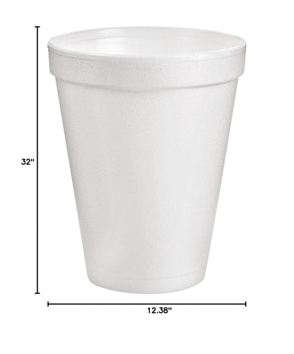DART 10J10 FOAM DRINK CUPS, 10 OZ, WHITE 1000 COUNT
