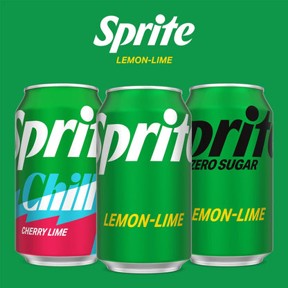 Sprite Lemon-Lime Soda – Crisp, Caffeine-Free, 12 Fl Oz Cans – 24 Pack