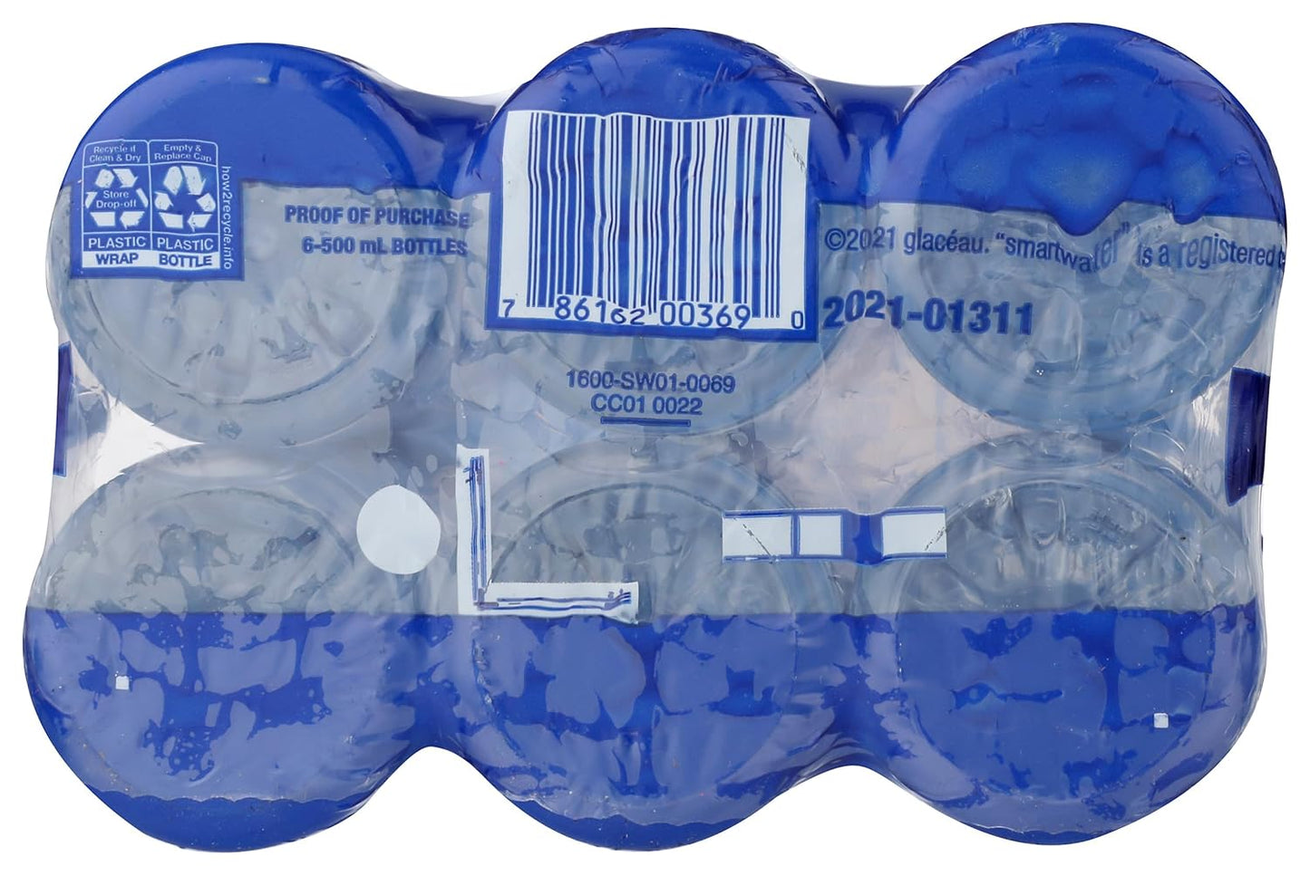 GLACEAU SMARTWATER VAPOR-DISTILLED WATER, 16.9 FL OZ BOTTLES (6 PACK)