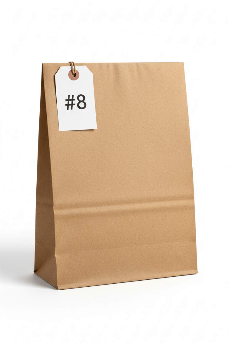 DEMAYA Brown Paper Bags 500 CT– Heavy-Duty Kraft Paper Lunch, Retail & Takeout Bags for Food Service & Everyday Use