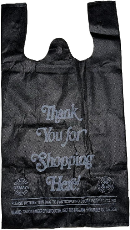 REUSABLE WINE & LIQUOR BOTTLE BAGS, BLACK, 6.5 X 4 X 20 IN, 50 GSM (300 PACK)