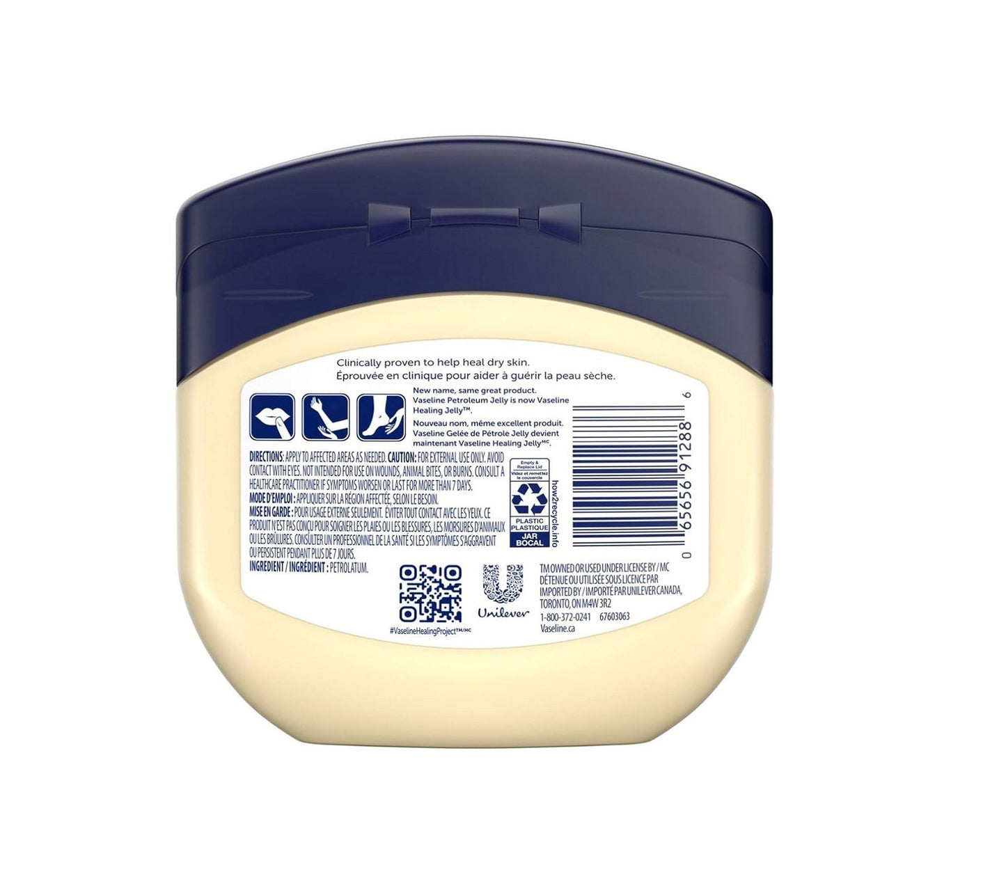 Vaseline Petroleum Jelly With Cocoa Butter – Moisturizing Skin Protectant, 7.5 Oz