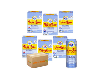 Topo Chico Sabores Sparkling Water – Blueberry With Hibiscus, 12 Fl Oz Cans – 24 Pack