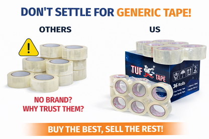 Tuf Tape Industrial, Home, Office, Work Use 2.0 mil 12 Roll 48mm x 100m