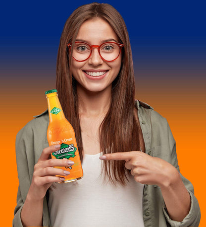 Stewart’s Orange & Cream Soda, 12 fl oz Glass Bottles (Pack of 12)