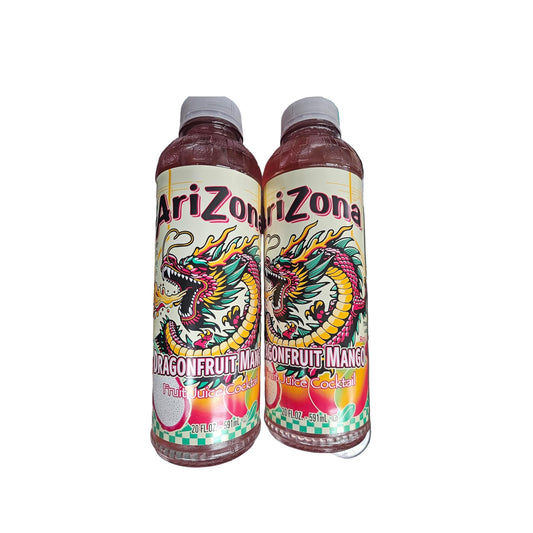ARIZONA DRAGON FRUIT MANGO JUICE COCKTAIL – 20 FL OZ BOTTLES – PACK OF 24