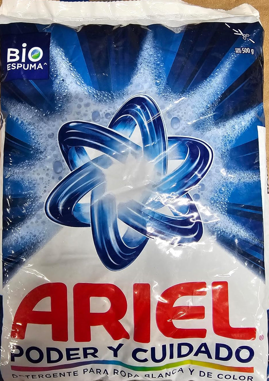 ARIEL POWDER LAUNDRY DETERGENT – 500 G BAGS – 18 PACK