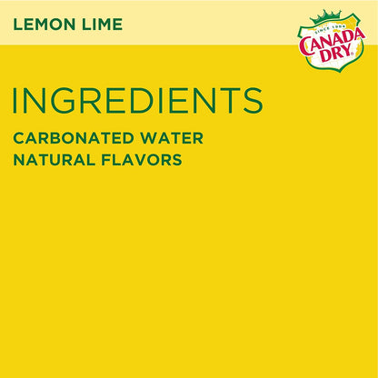 CANADA DRY LEMON LIME SPARKLING SELTZER WATER – 12 FL OZ CANS – PACK OF 12