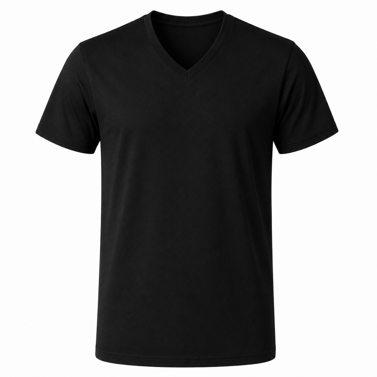 Top Supreme Black Short Sleeve Crew Neck T-Shirts, 100% Cotton, Plain Round Neck Basic Tees, 6 Pack