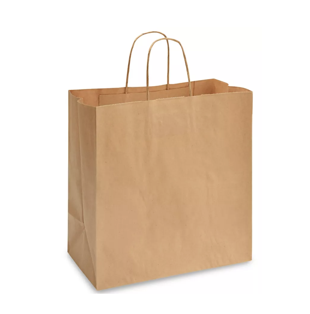 BROWN PAPER BAGS WITH HANDLE 13X7X17 250 CT