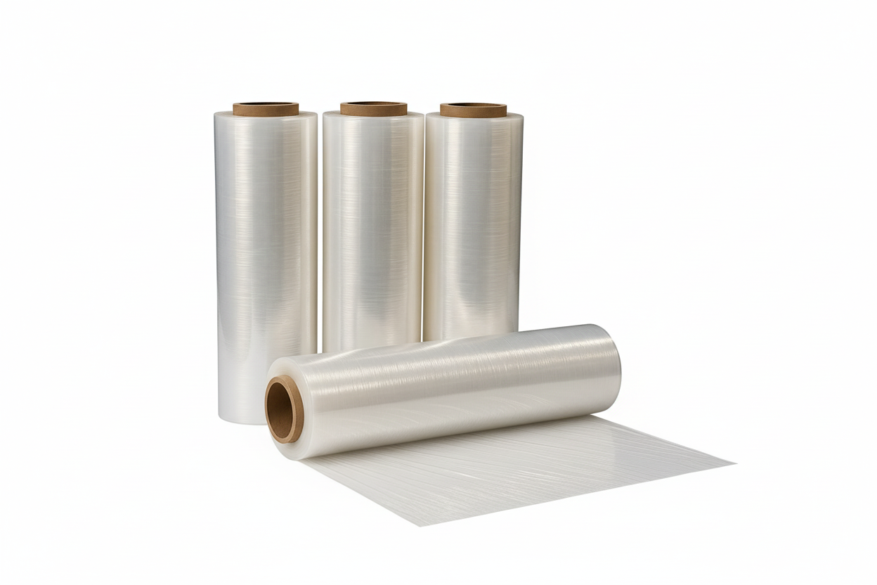 PALLET WRAP STRETCH FILM, 30 MICRON, HEAVY DUTY (4 ROLLS)