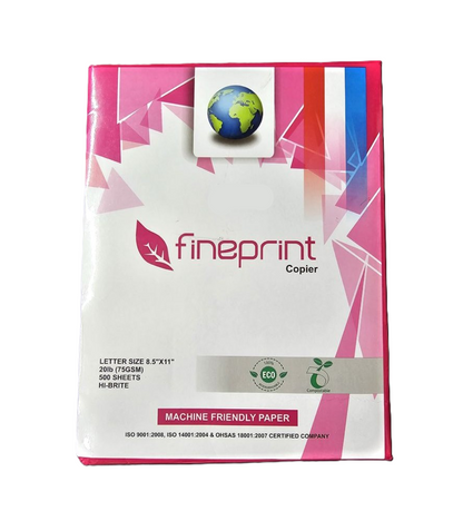 FINEPRINT COPIER PAPER, 8.5" X 11", 500 SHEETS PER REAM