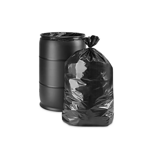 BLACK GARBAGE BAGS, 58 GALLON, 40 COUNT
