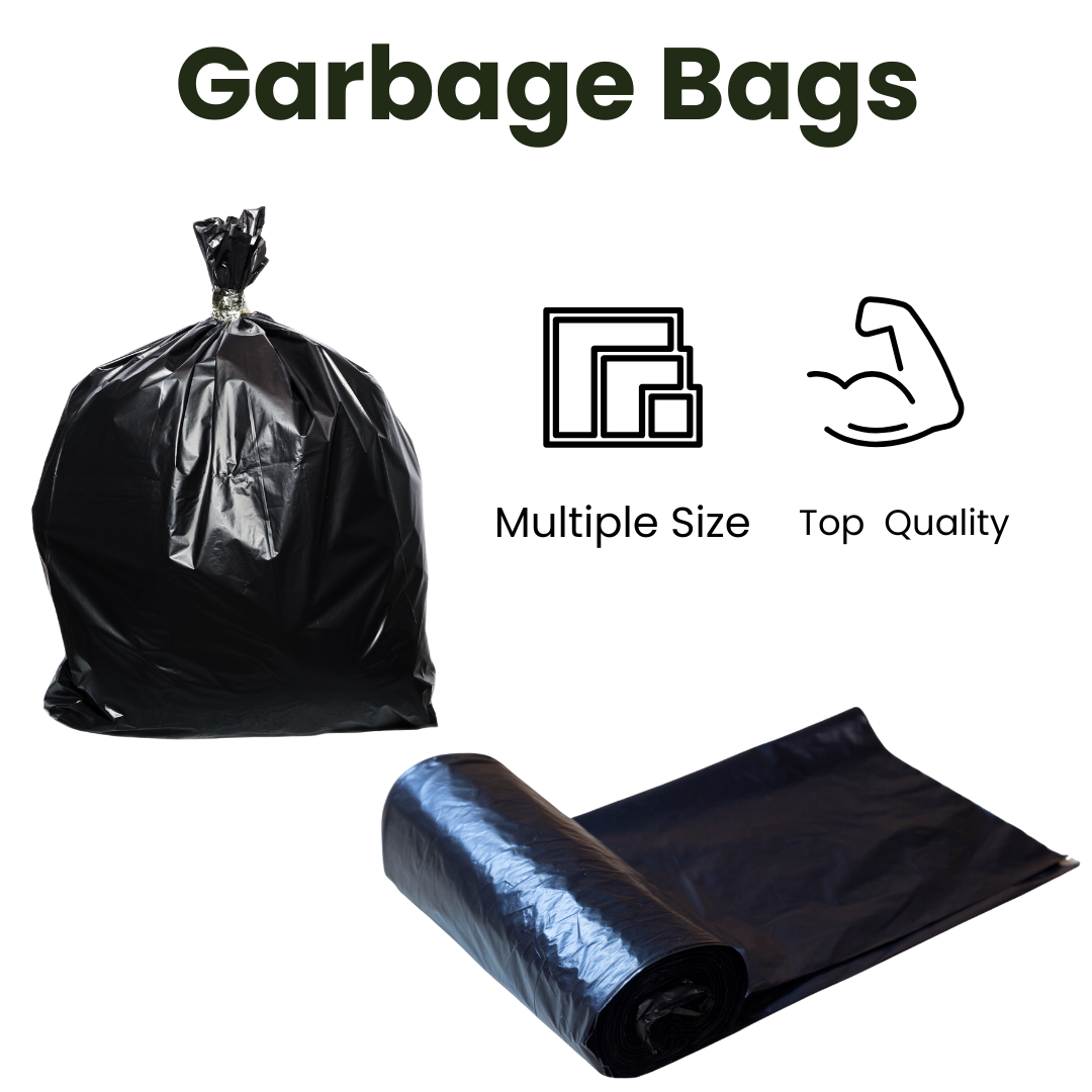 DEMAYA Heavy-Duty Trash Garbage Bags – Tear-Resistant Kitchen, Office & Commercial Waste Bags, Bulk Pack