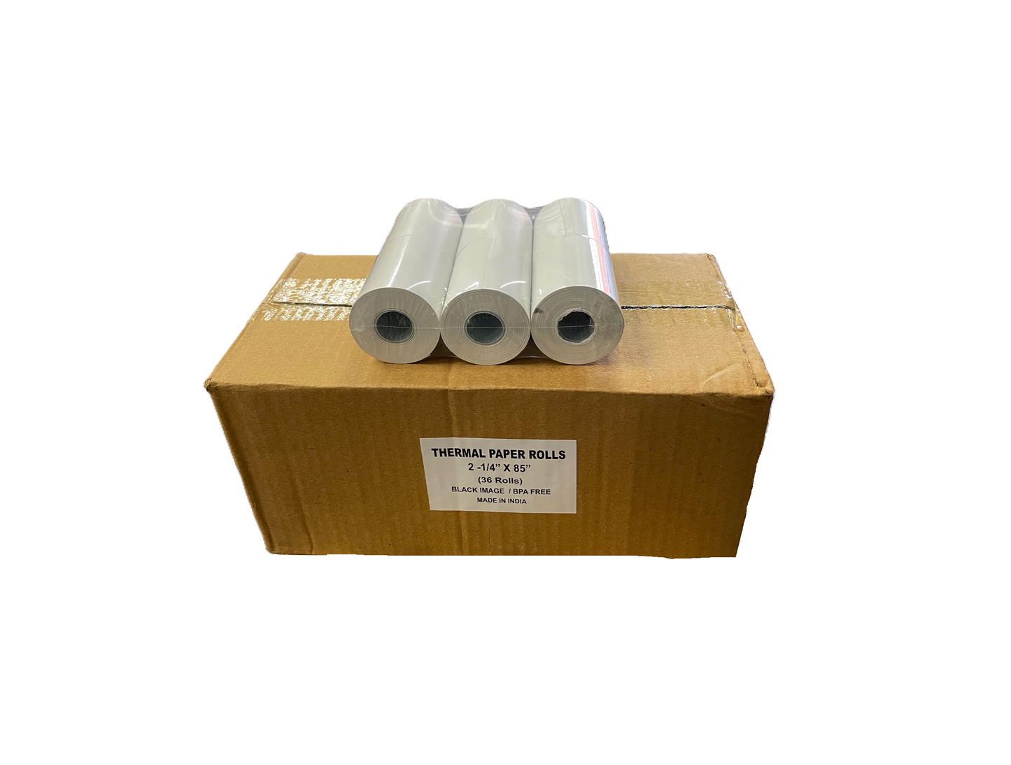 THERMAL PAPER ROLLS – 2-1/4" x 85FT, 36 ROLLS – PREMIUM RECEIPT PAPER