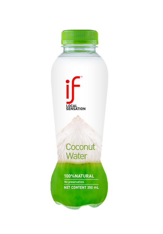 IF 100% Coconut Water – 350 ml | Pure Thai Young Coconut Water | No Added Sugar, Preservatives or Color | Natural Electrolyte Drink