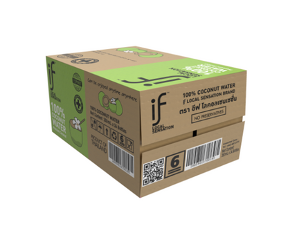 IF 100% Coconut Water – 350 ml | Pure Thai Young Coconut Water | No Added Sugar, Preservatives or Color | Natural Electrolyte Drink