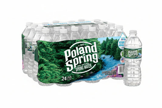 POLAND SPRING NATURAL SPRING WATER, 16.9 OZ BOTTLES (PACK OF 24)
