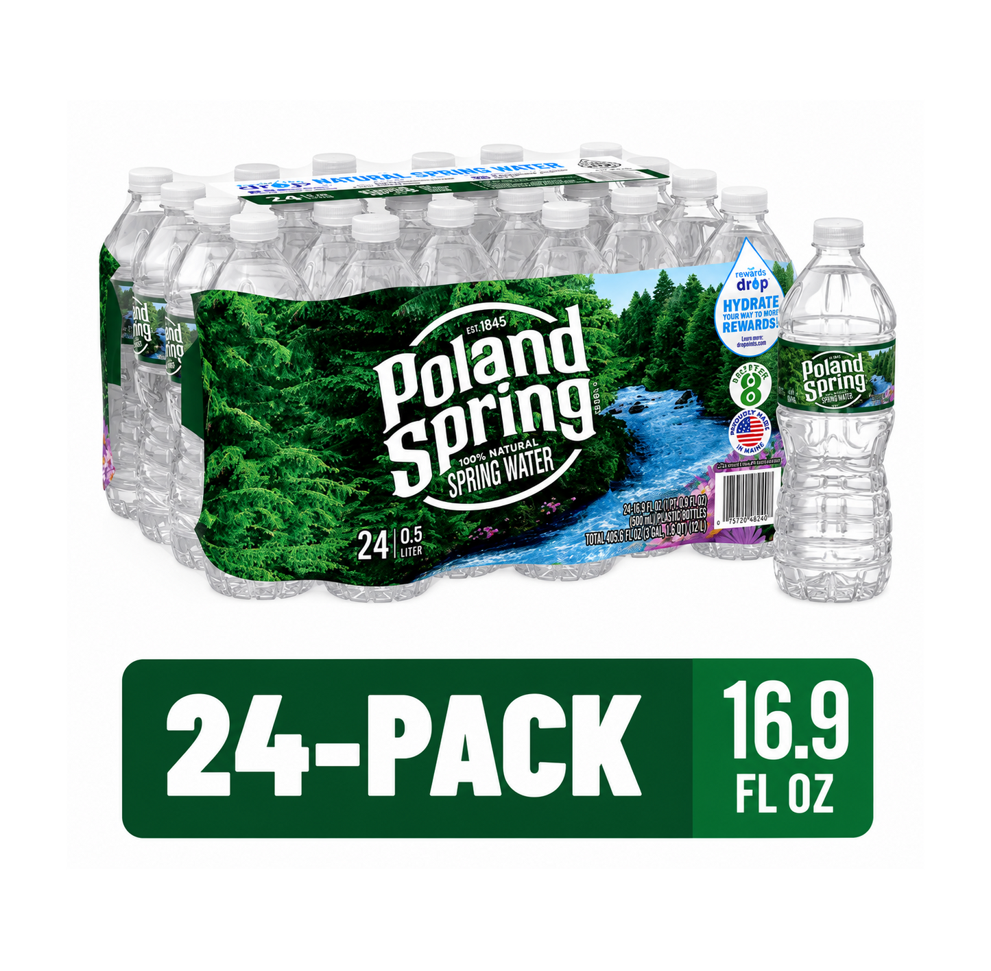 Poland Spring Drinking Water, Multiple Bottle Sizes & Case Packs Available – Bulk Water Free Delivery